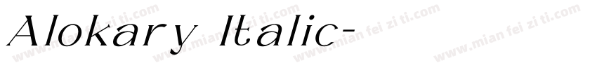Alokary Italic字体转换